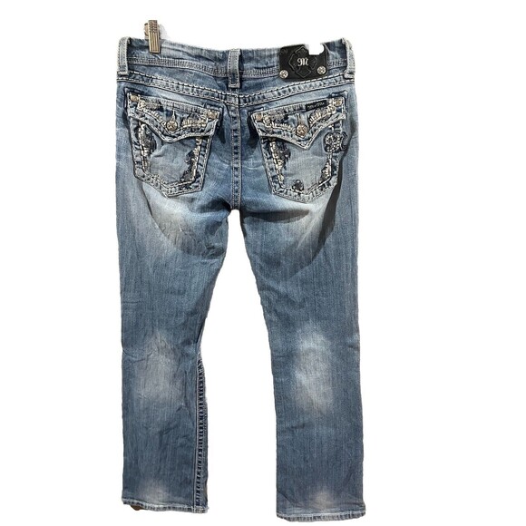 MISS ME Easy Boot Cut Size 28 Denim Jeans Embellished Distressed - Picture 2 of 5